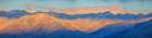 USA- Washington State. Panoramic of sunrise on Olympic Mountains in winter. Landscape Print